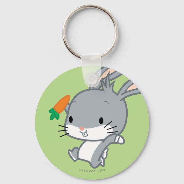 Chibi BUGS BUNNY™ With Carrot Keychain (Front)