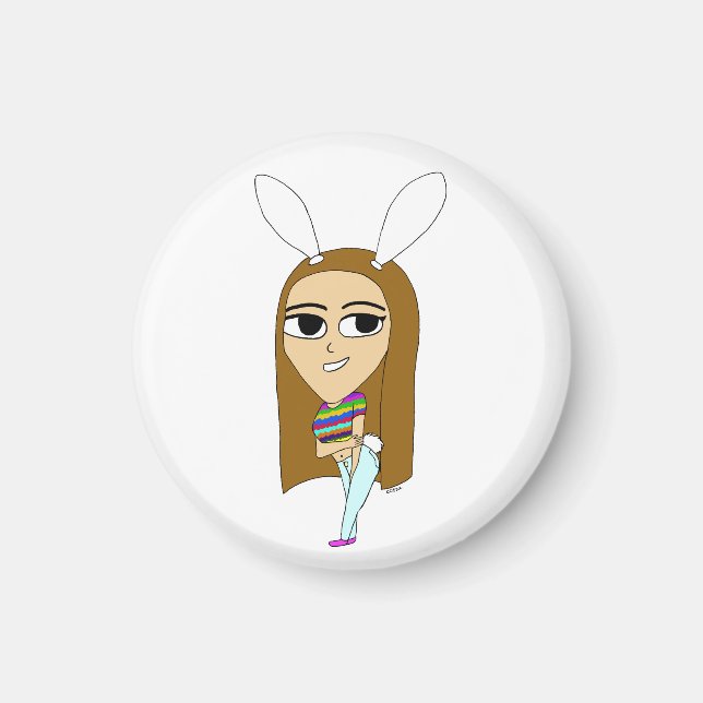 chibi bunny girl    magnet (Front)