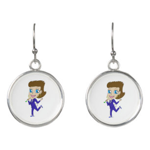 chibi bunny tail   earrings