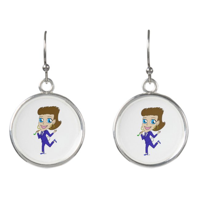 chibi bunny tail   earrings (Front)