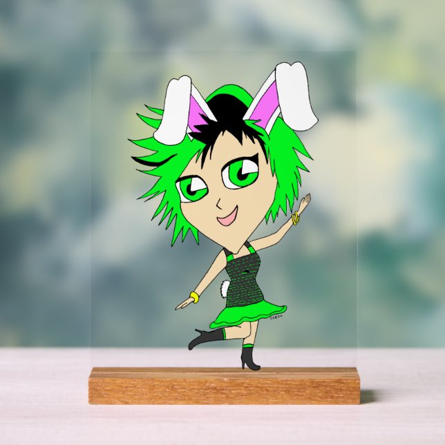 chibi bunnygirl  acrylic sign (Neutral)
