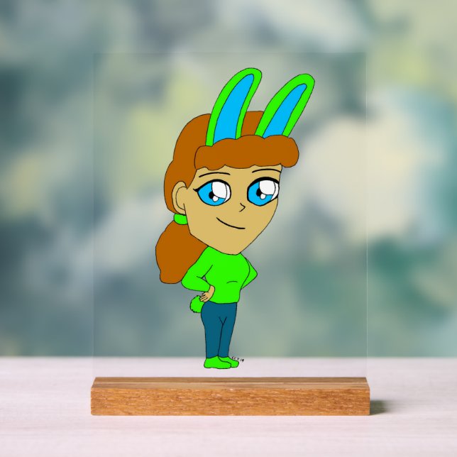 chibi bunnygirl  acrylic sign (Neutral)