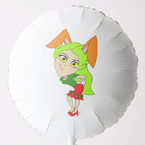 chibi bunnygirl   balloon
