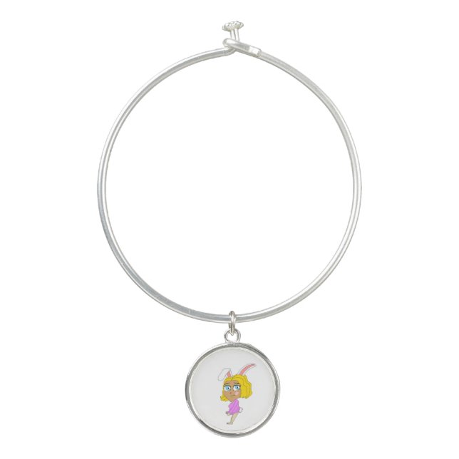 chibi bunnygirl  bangle bracelet (Front)