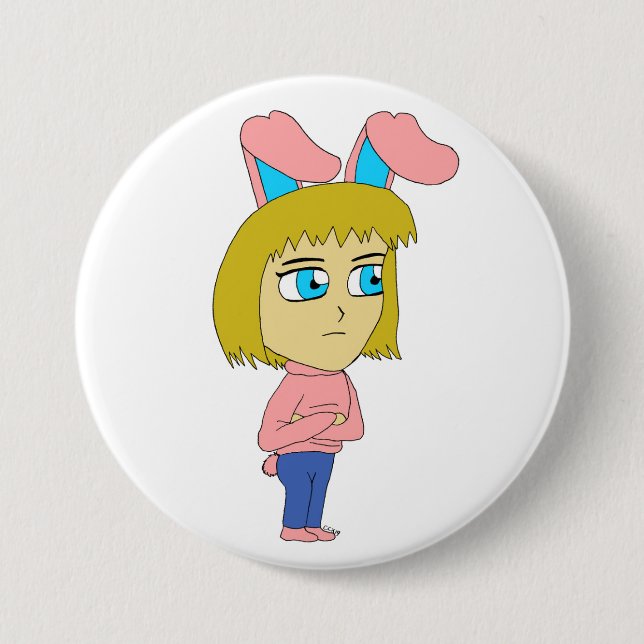 chibi bunnygirl button (Front)