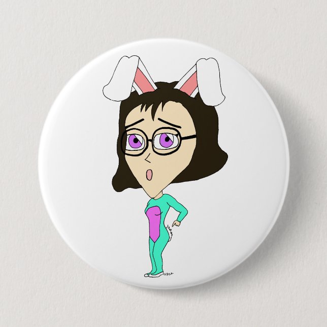 chibi bunnygirl  button (Front)