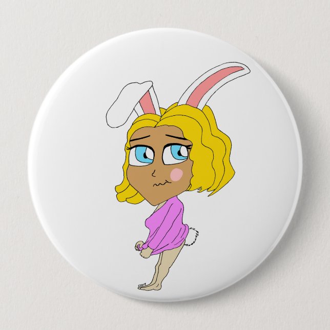 chibi bunnygirl  button (Front)