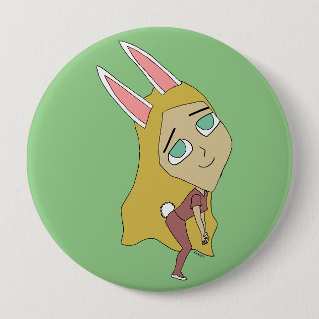 chibi bunnygirl  button (Front)