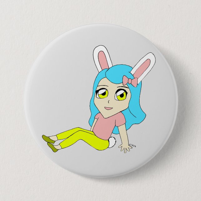 chibi bunnygirl button (Front)