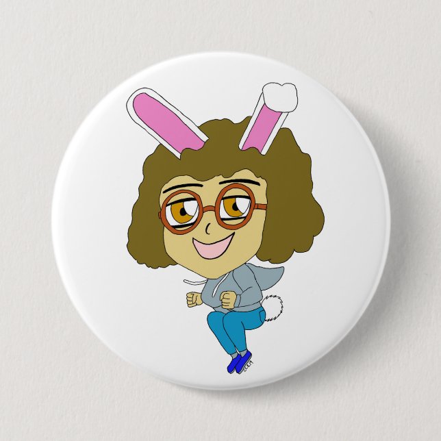 chibi bunnygirl  button (Front)