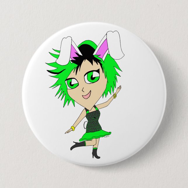 chibi bunnygirl  button (Front)