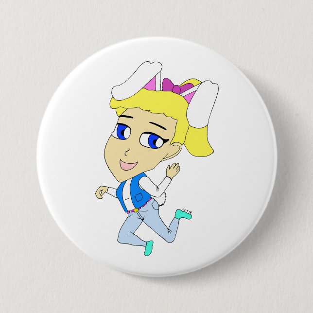 chibi bunnygirl button (Front)