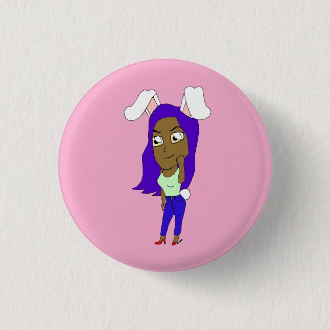 Chibi Bunnygirl Button (Front)