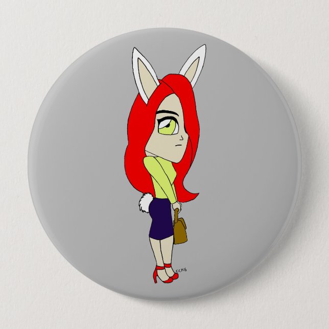chibi bunnygirl button (Front)