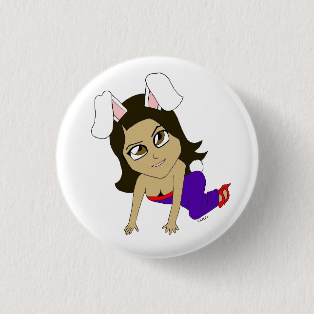 chibi bunnygirl button (Front)