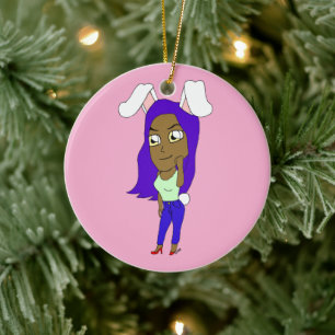 Chibi Bunnygirl Ceramic Ornament