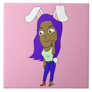 Chibi Bunnygirl Ceramic Tile