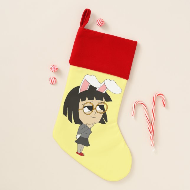 chibi bunnygirl  christmas stocking (Front)