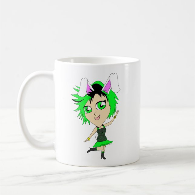 chibi bunnygirl   coffee mug (Left)