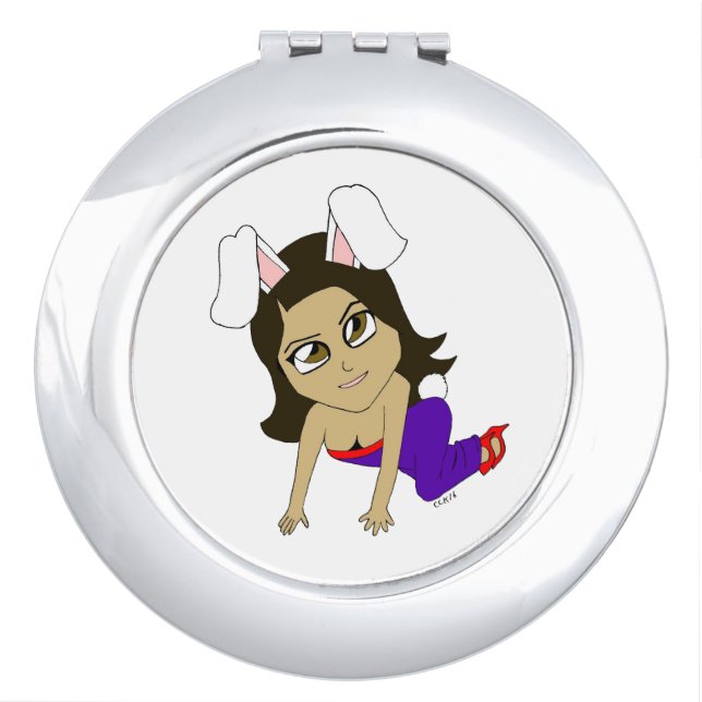 chibi bunnygirl   compact mirror (Front)