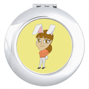 chibi bunnygirl  compact mirror