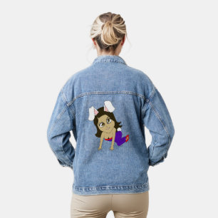 chibi bunnygirl denim jacket