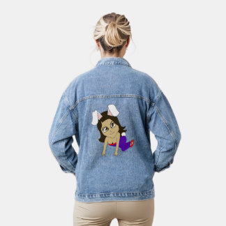 chibi bunnygirl denim jacket