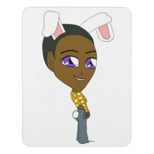 chibi bunnygirl door sign