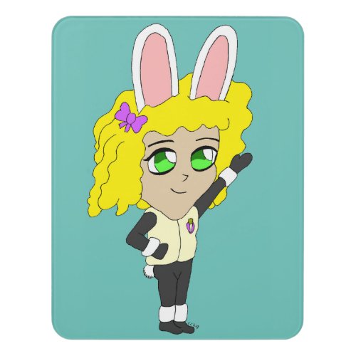 chibi bunnygirl  door sign