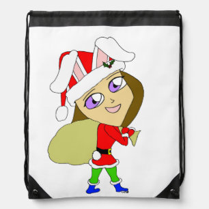 chibi bunnygirl drawstring bag
