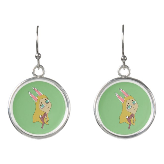 chibi bunnygirl      earrings (Front)