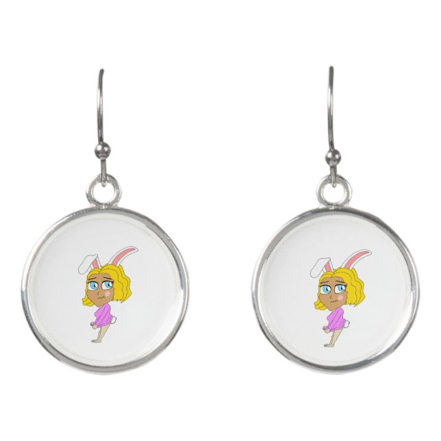 chibi bunnygirl     earrings (Front)