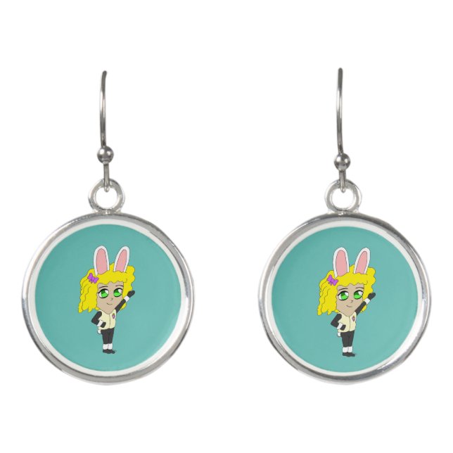 chibi bunnygirl     earrings (Front)