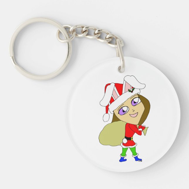 chibi bunnygirl   keychain (Front)