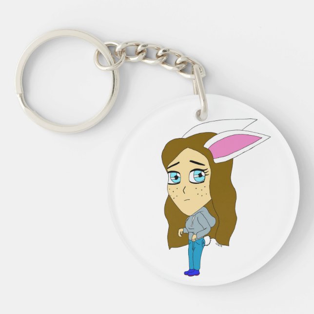 chibi bunnygirl  keychain (Front)