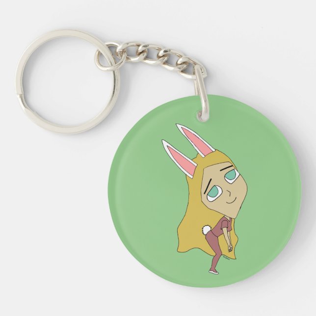 chibi bunnygirl  keychain (Front)