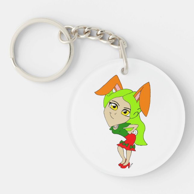 chibi bunnygirl   keychain (Front)