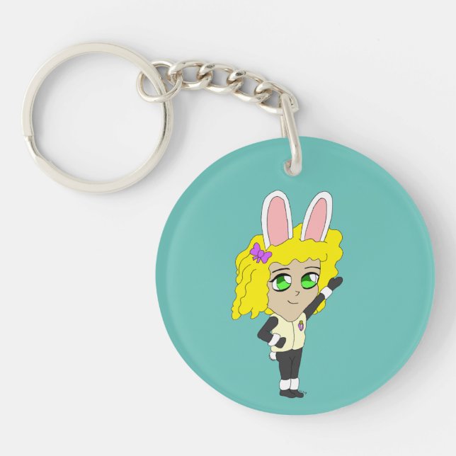 chibi bunnygirl   keychain (Front)