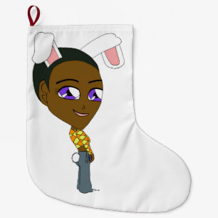 chibi bunnygirl large christmas stocking