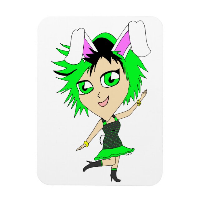 chibi bunnygirl   magnet (Vertical)