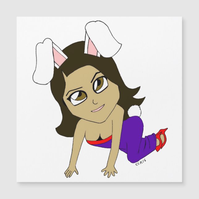 chibi bunnygirl  magnet (Front)