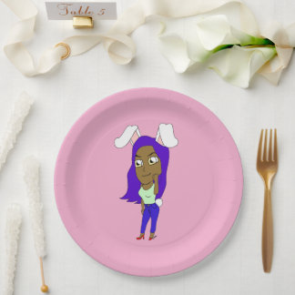 Chibi Bunnygirl Paper Plates