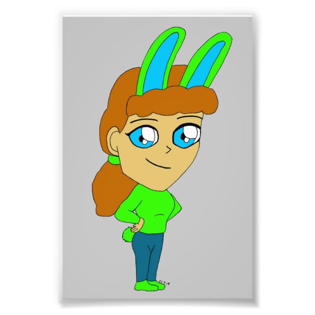 chibi bunnygirl  photo print (Front)