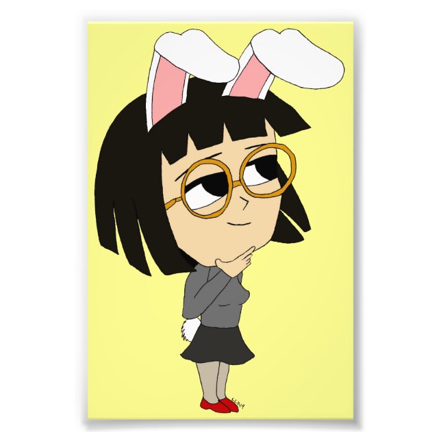 chibi bunnygirl  photo print (Front)