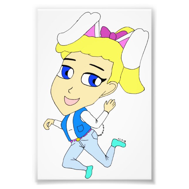 chibi bunnygirl photo print (Front)