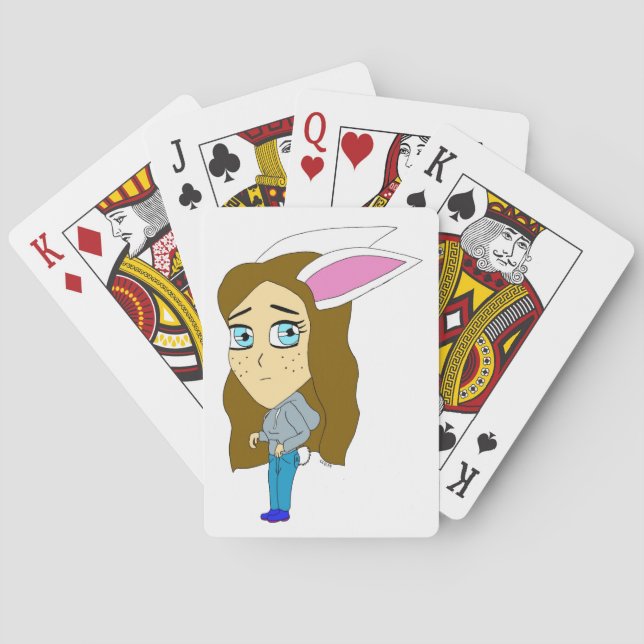 chibi bunnygirl  poker cards (Back)