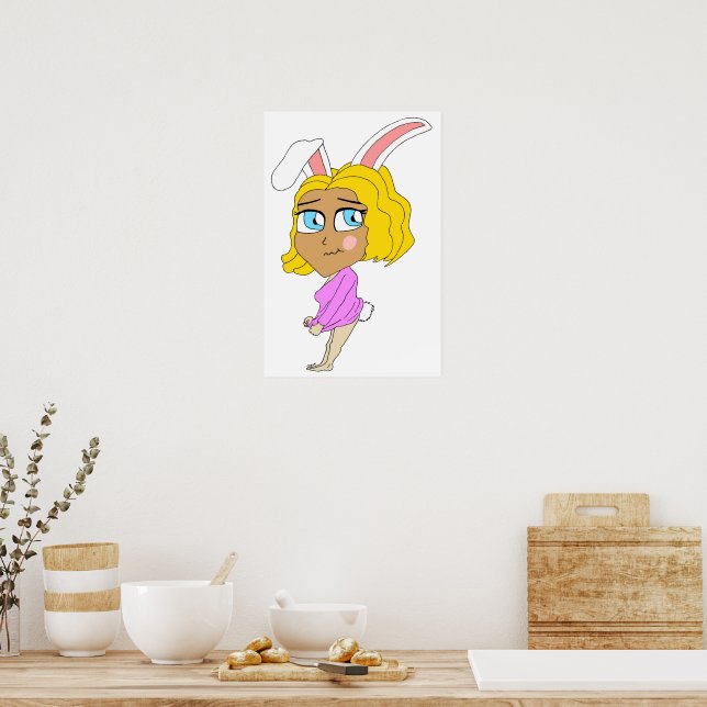 chibi bunnygirl  poster (Kitchen)