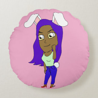 Chibi Bunnygirl Round Pillow