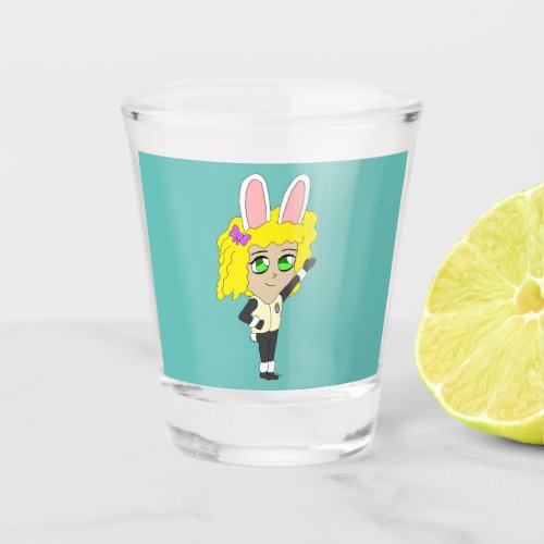 chibi bunnygirl    shot glass