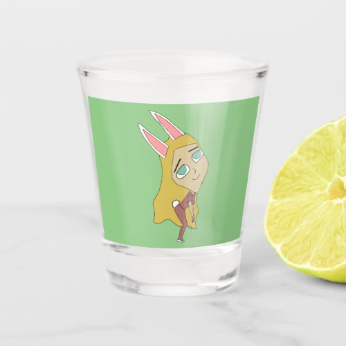 chibi bunnygirl   shot glass